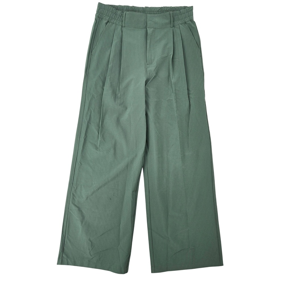 Industry MEDIUM Green Wide Leg Trousers Women Business Casual Aesthetic